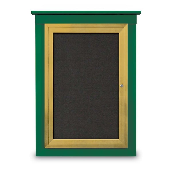 Sliding Glass Enclosed Letterboard, 96"x4, UV9009ACS-BLACK-WHITE